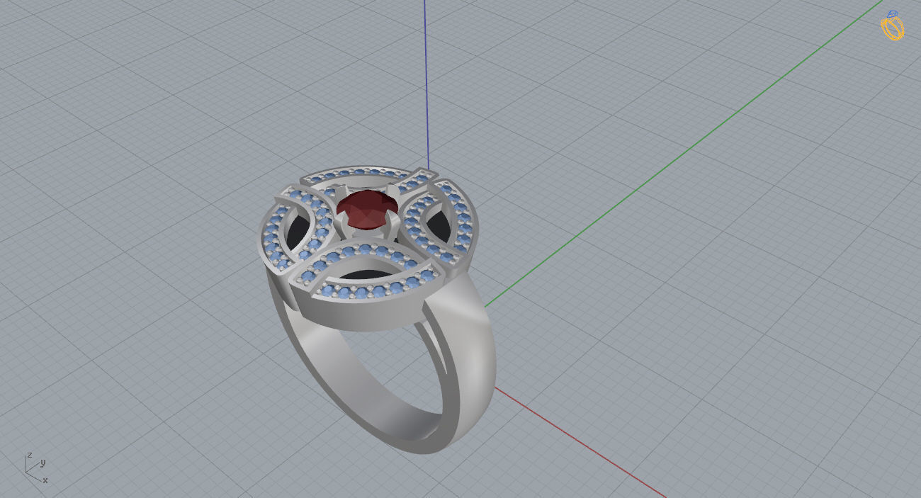 Ring and Earrings 110 3D print model_14