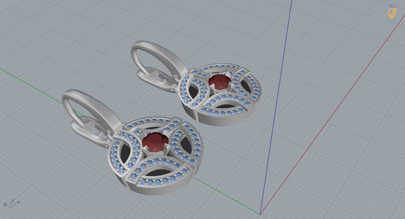 Ring and Earrings 110 3D print model_17