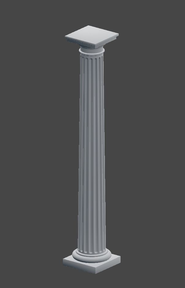 Doric Column 3D model_5