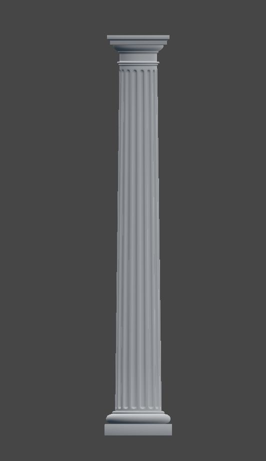Doric Column 3D model_4