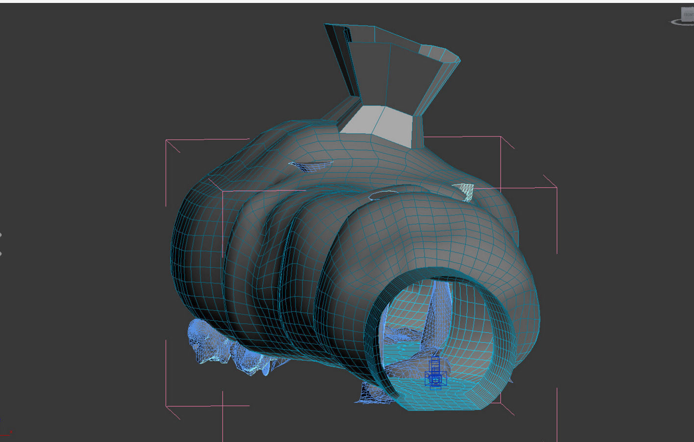 Cave with light in it 3D model_4