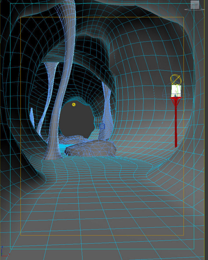 Cave with light in it 3D model_2