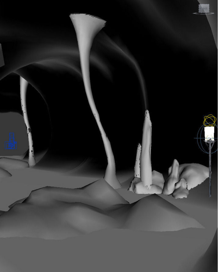 Cave with light in it 3D model_3