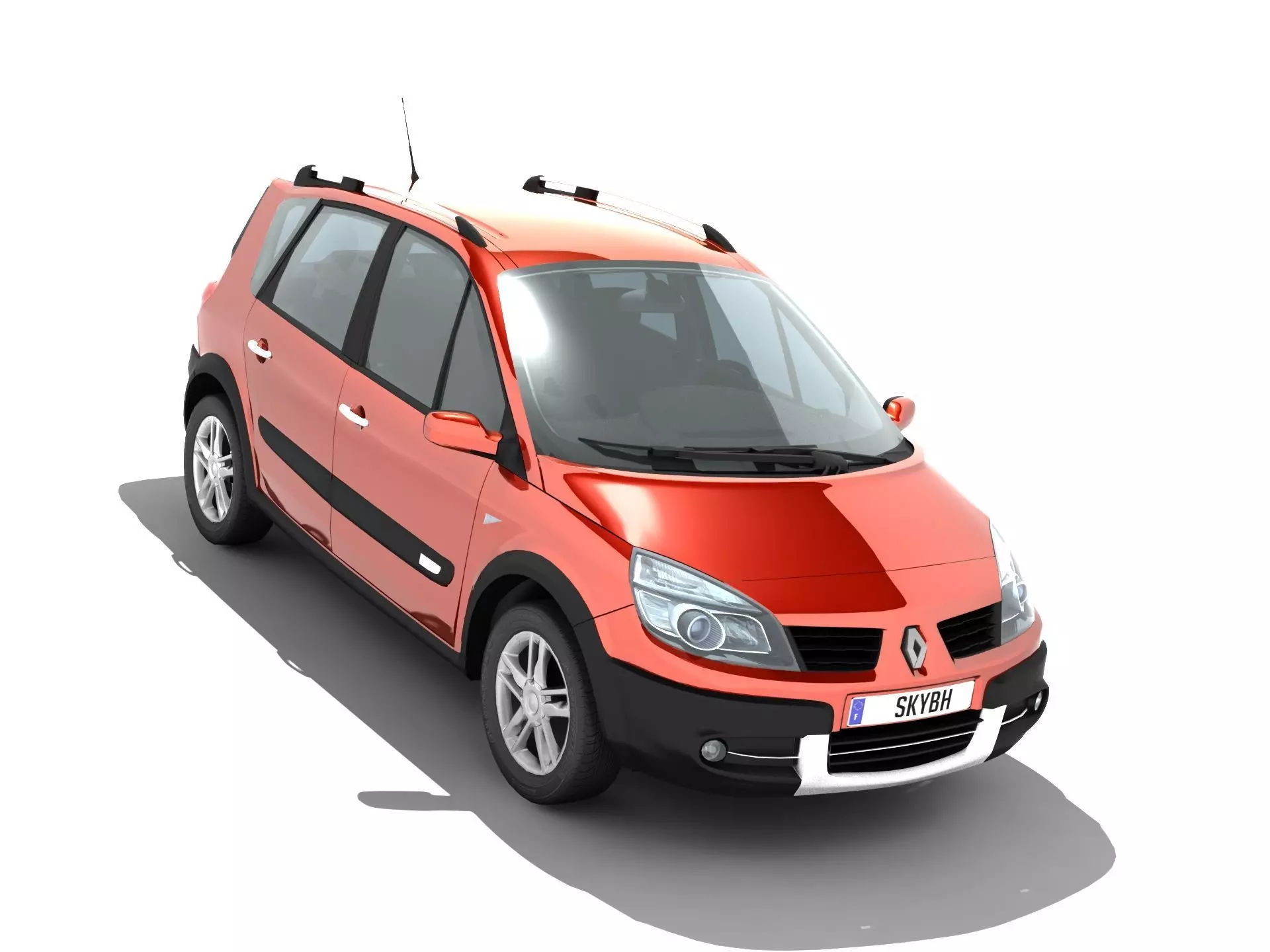 Renault Scenic II Conquest Low-poly 3D model_0