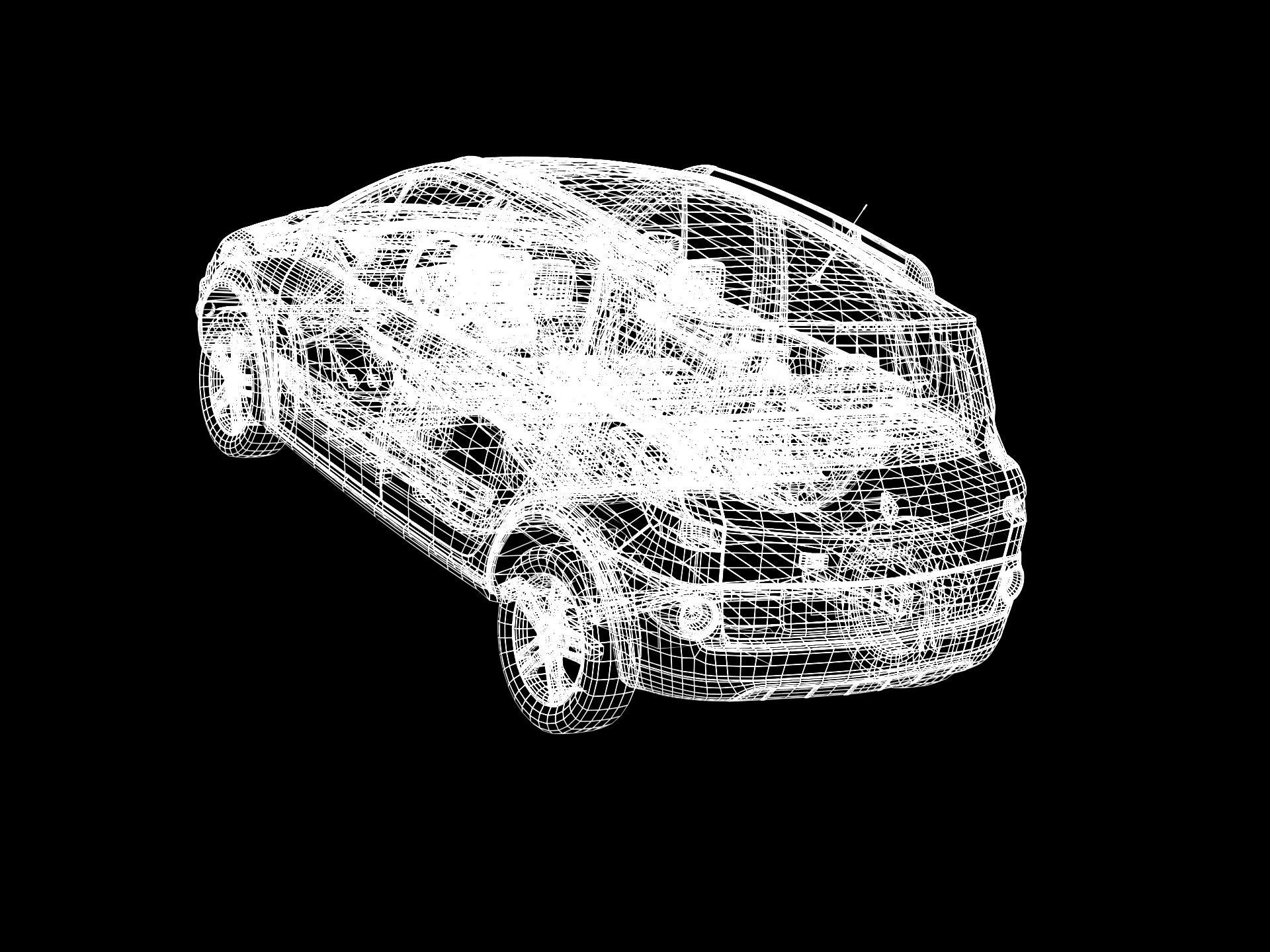 Renault Scenic II Conquest Low-poly 3D model_9
