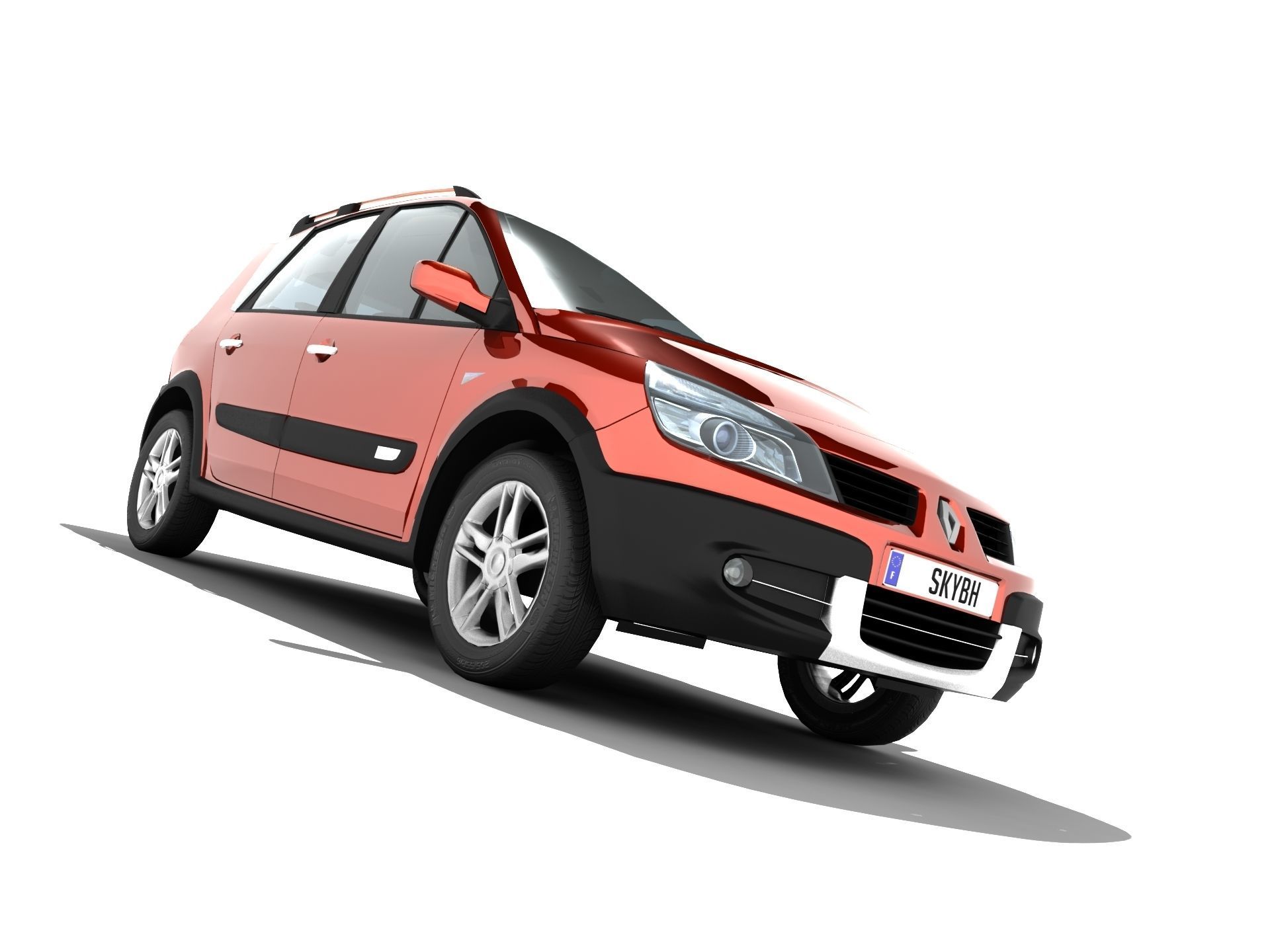 Renault Scenic II Conquest Low-poly 3D model_5