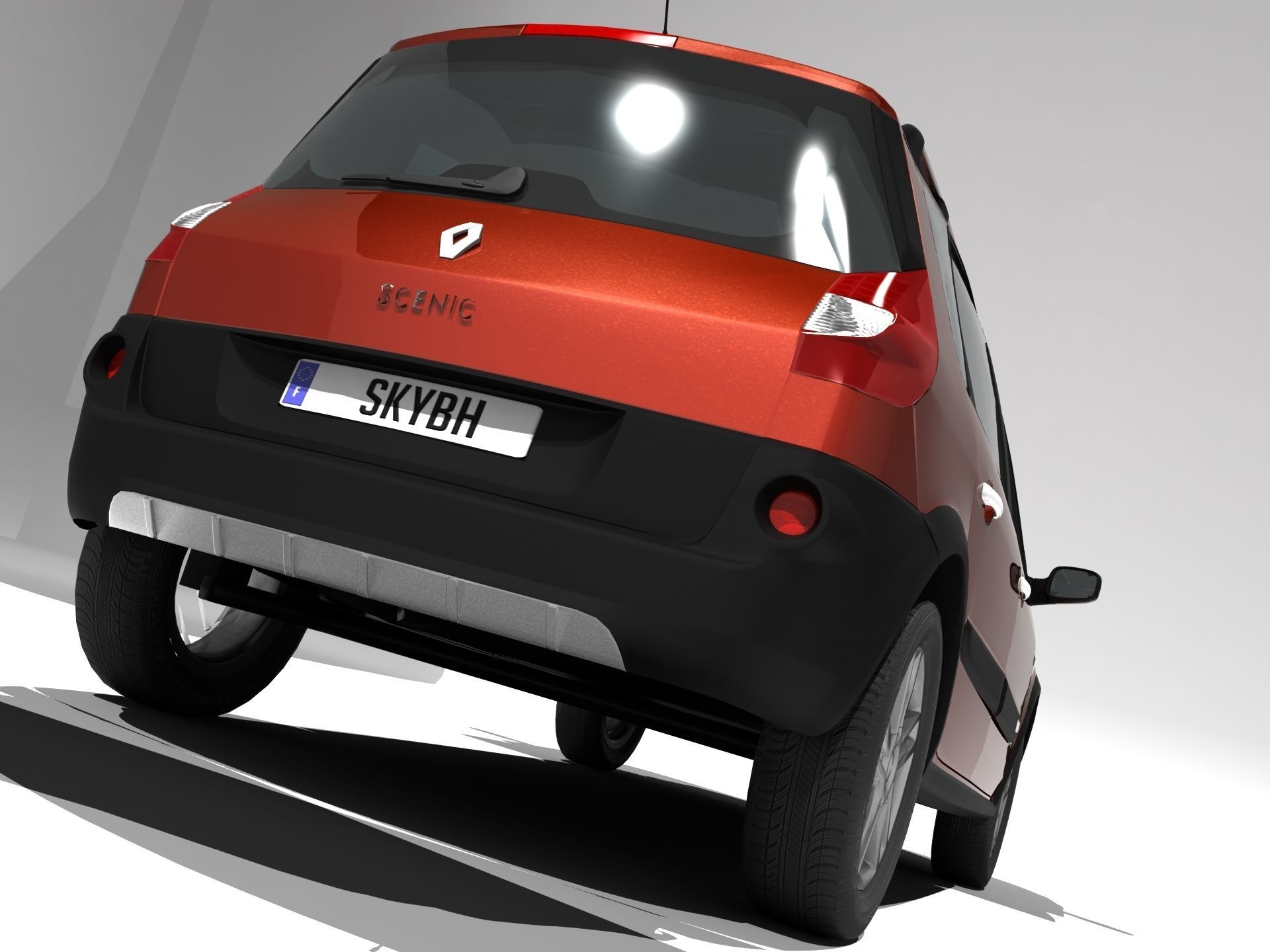 Renault Scenic II Conquest Low-poly 3D model_10