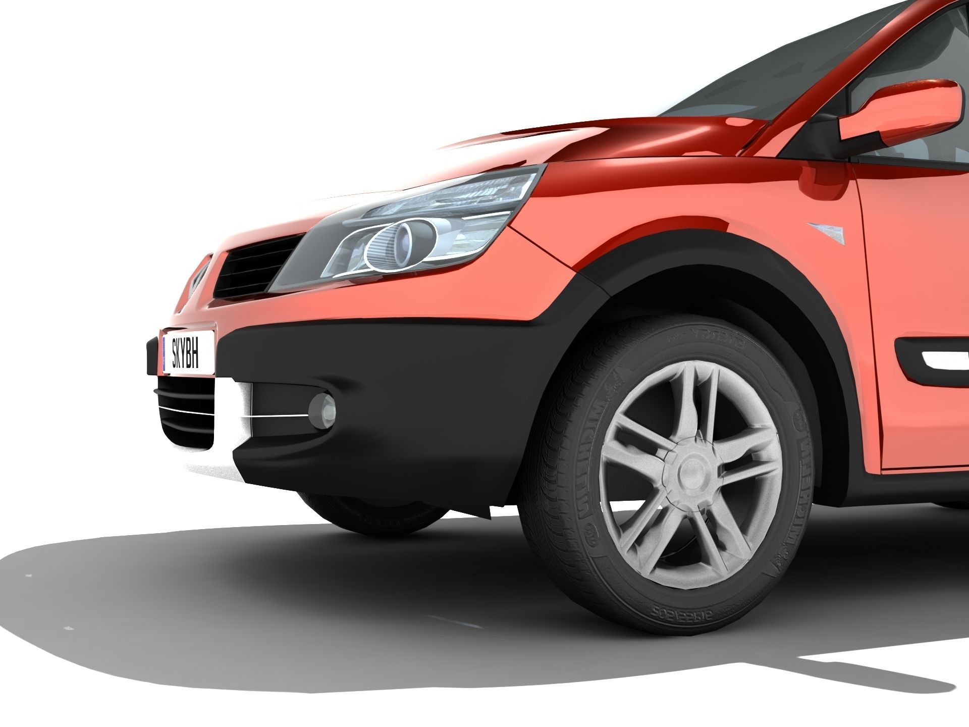 Renault Scenic II Conquest Low-poly 3D model_2