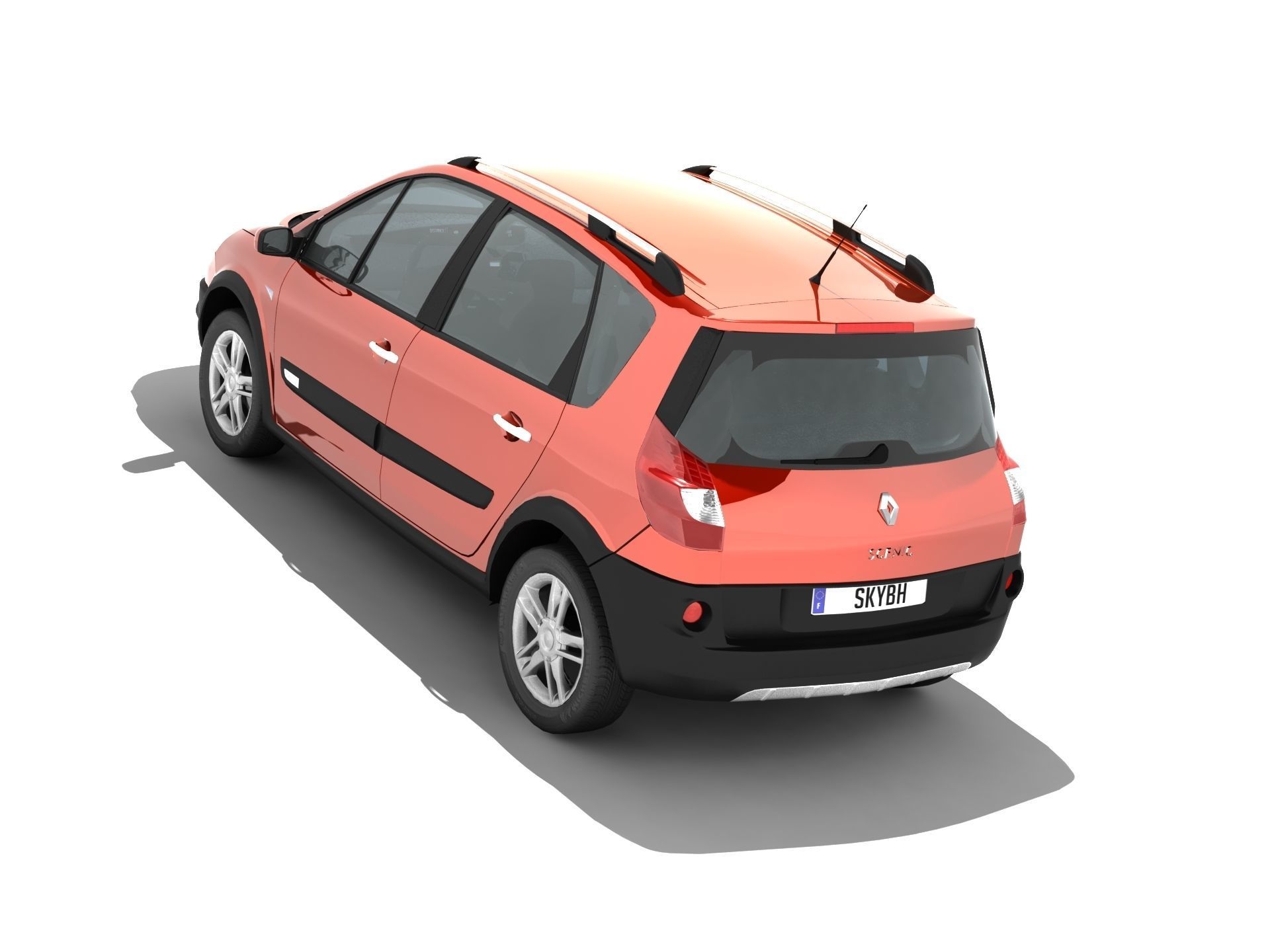 Renault Scenic II Conquest Low-poly 3D model_1