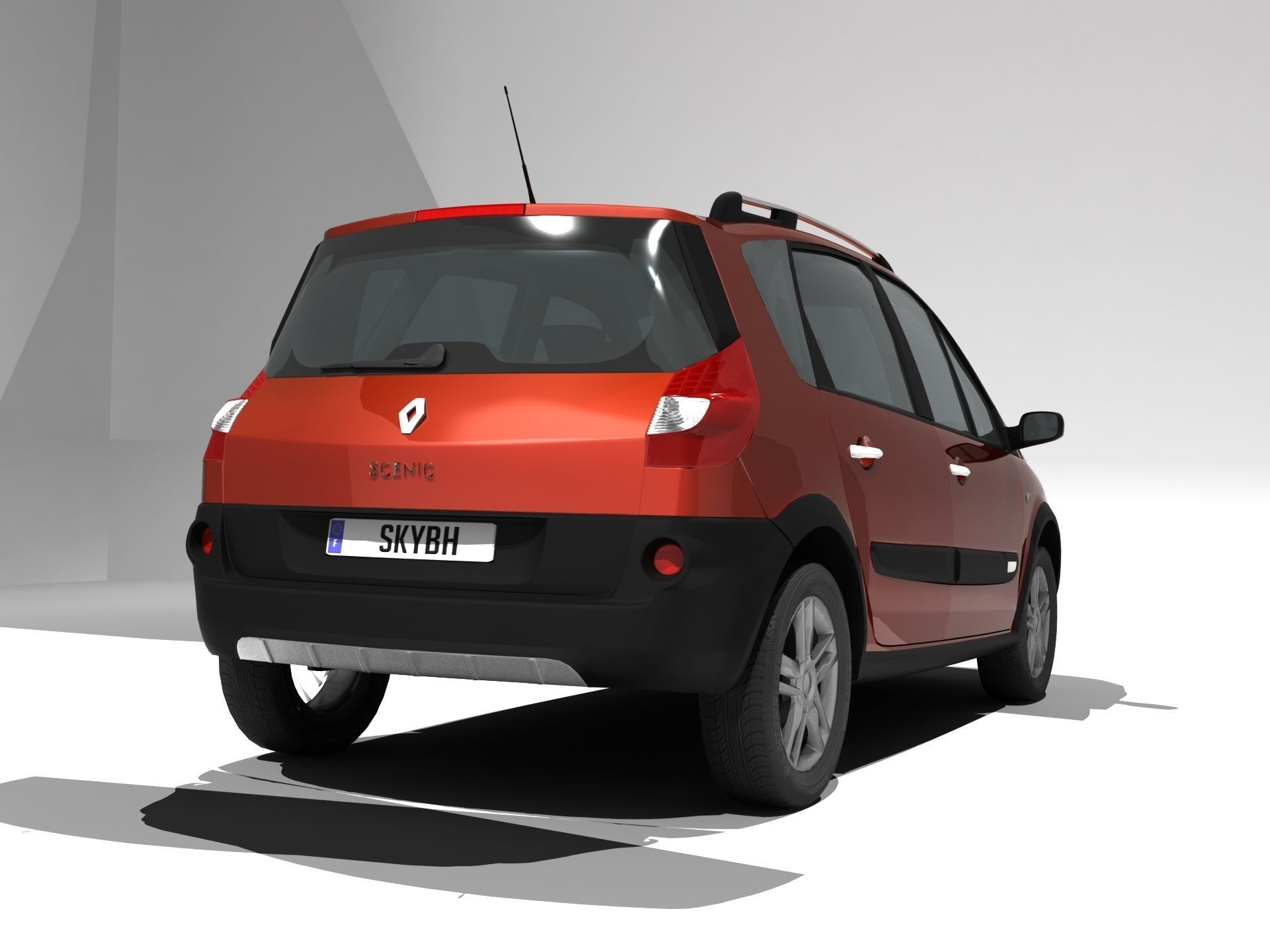 Renault Scenic II Conquest Low-poly 3D model_7