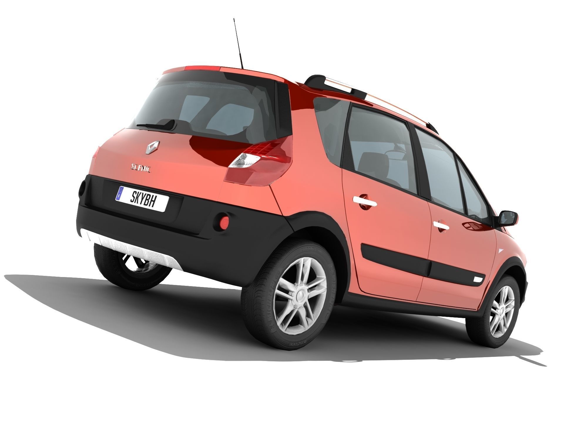 Renault Scenic II Conquest Low-poly 3D model_6