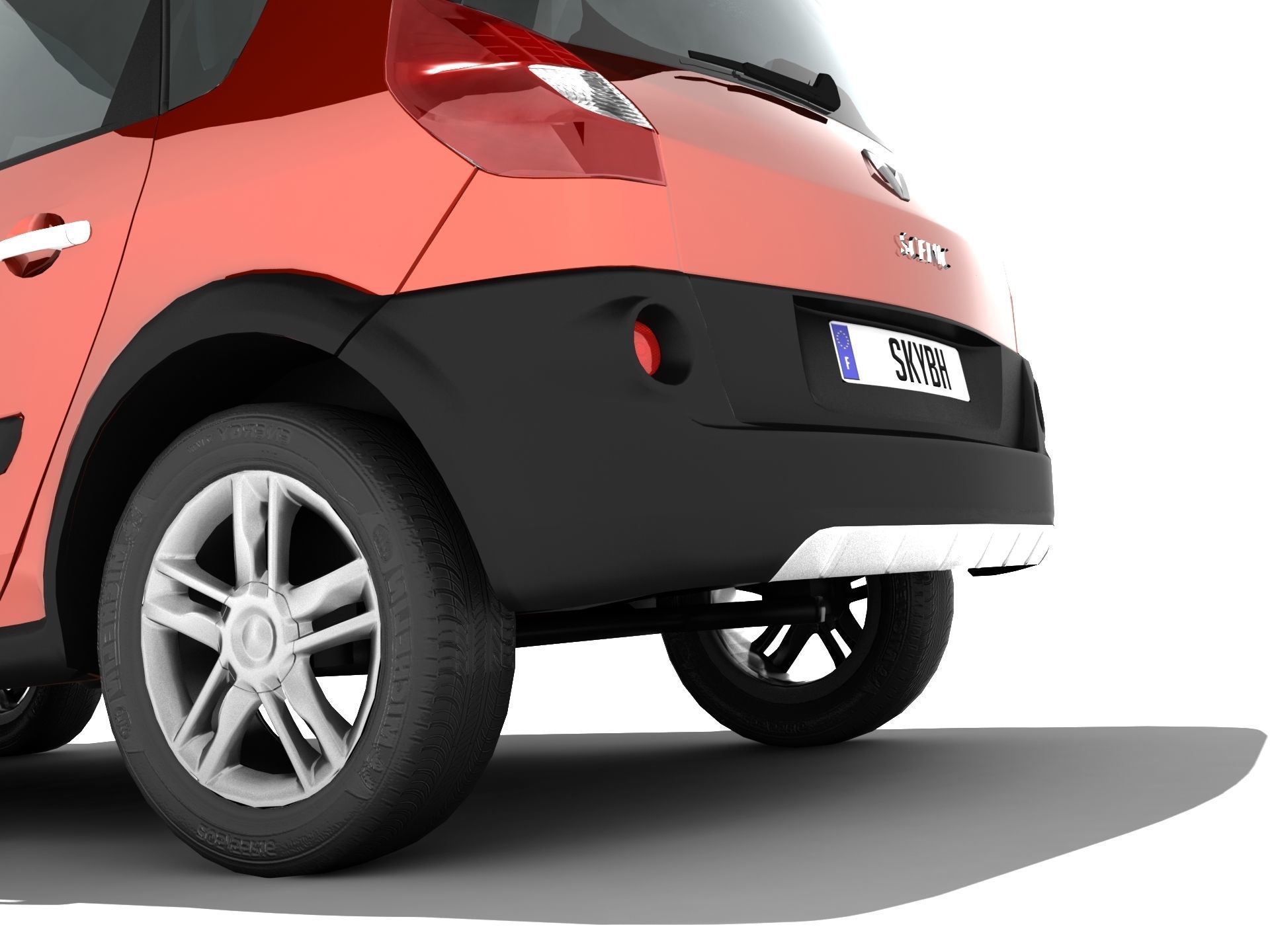 Renault Scenic II Conquest Low-poly 3D model_4