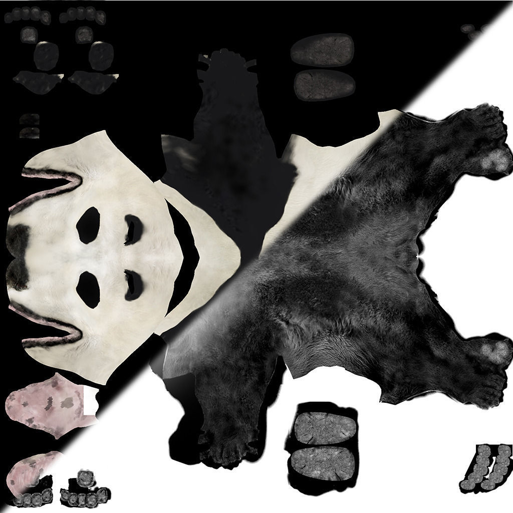 Panda A bear 3D model_2