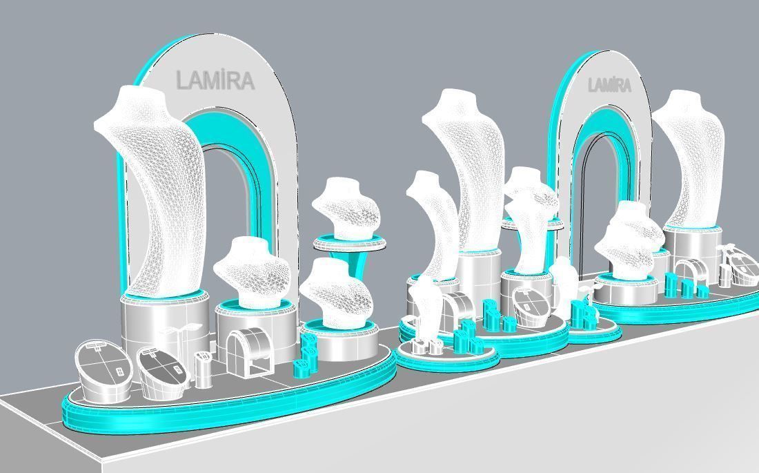 Lamira 2 jewelry display concept  3D print model_2