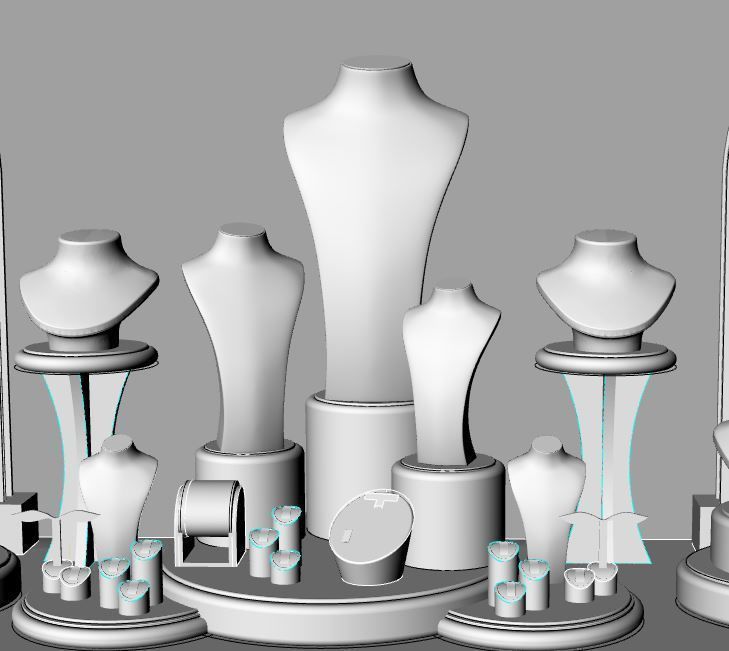 Lamira 2 jewelry display concept  3D print model_6