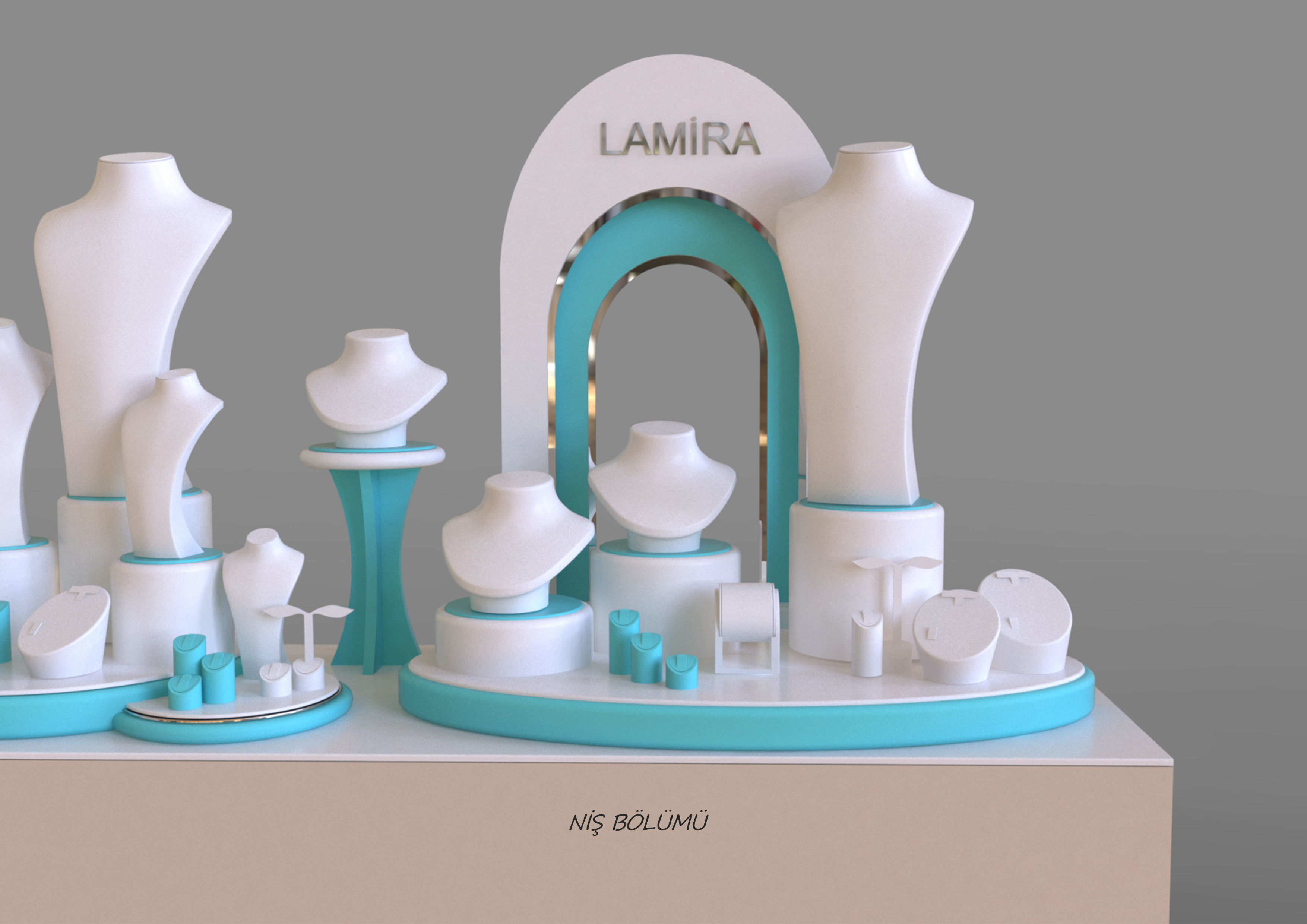 Lamira 2 jewelry display concept  3D print model_1
