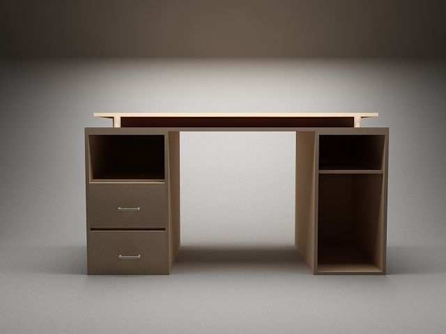 PC TABLE Low-poly 3D model_4