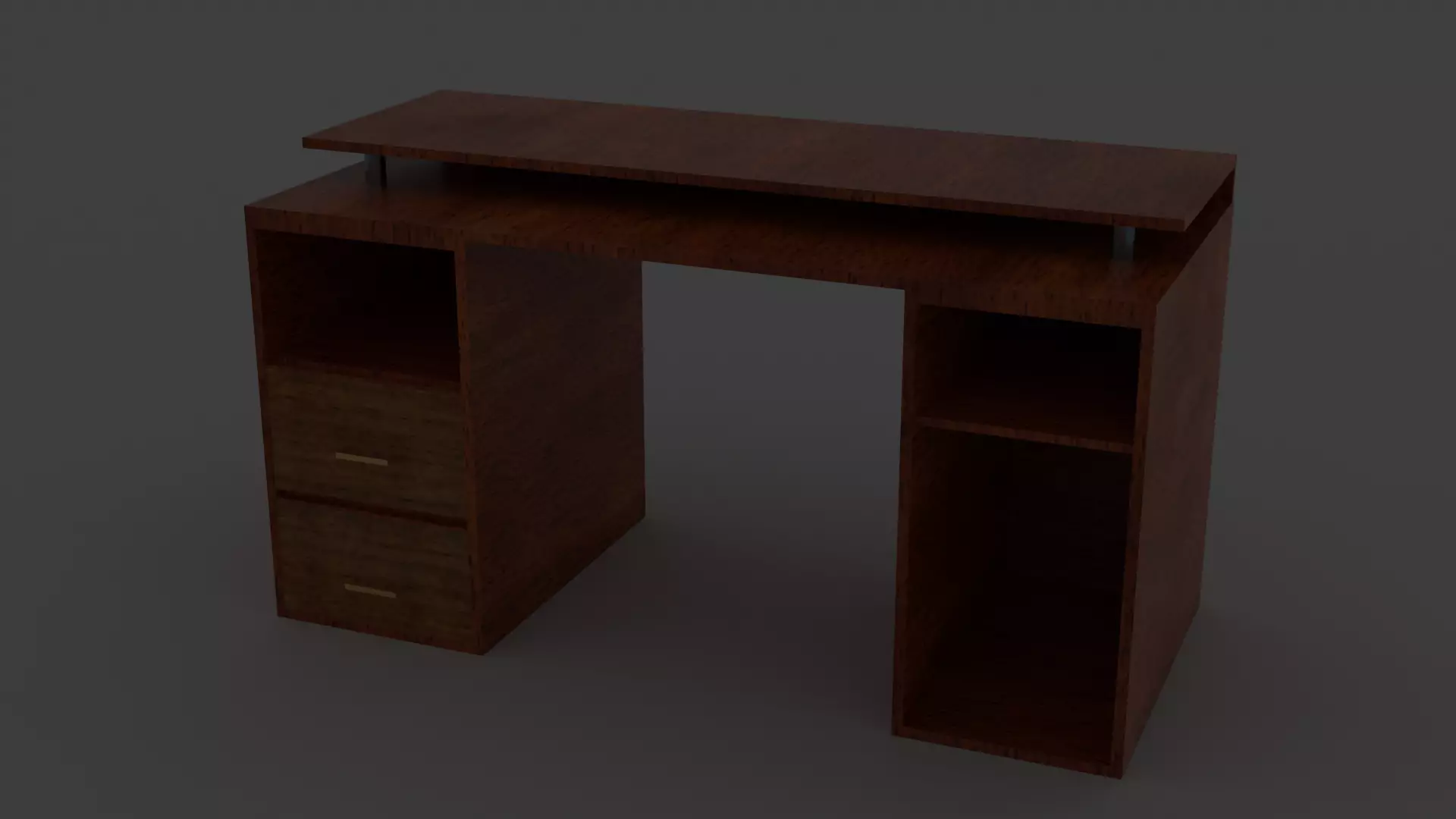 PC TABLE Low-poly 3D model_0