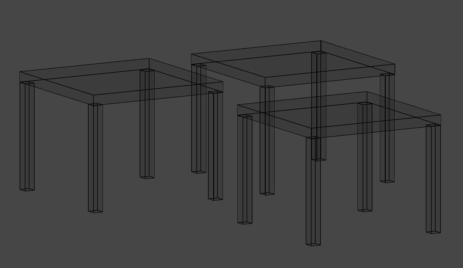 Coffee Table Low-poly 3D model_4