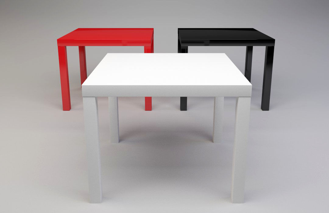 Coffee Table Low-poly 3D model_2