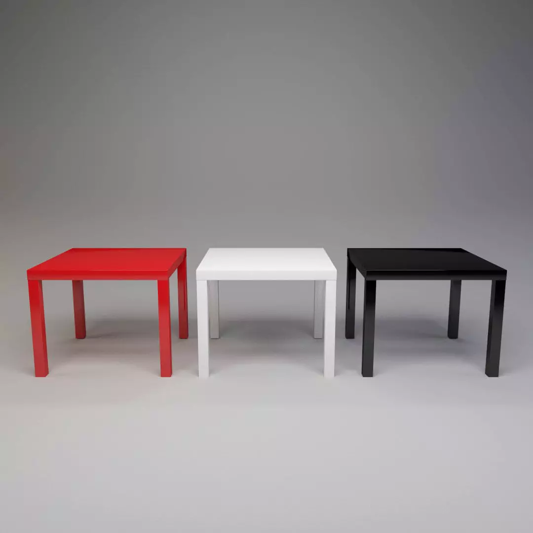 Coffee Table Low-poly 3D model_0