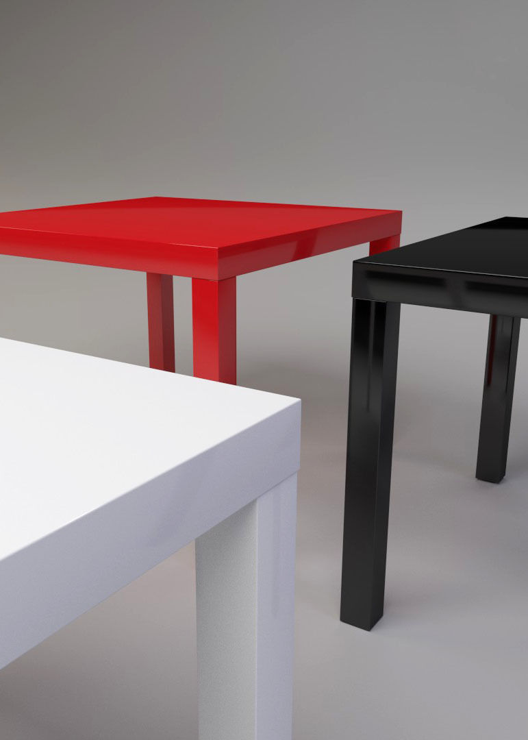 Coffee Table Low-poly 3D model_3