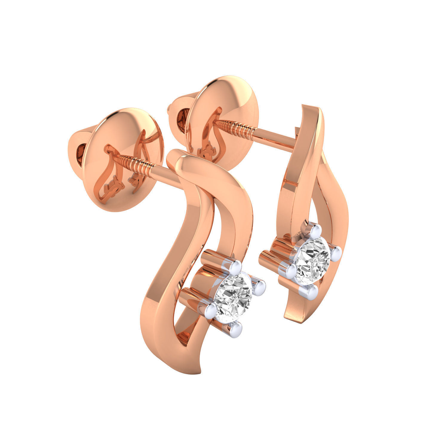 Women earrings 3dm render detail 3D print model 3D print model_3