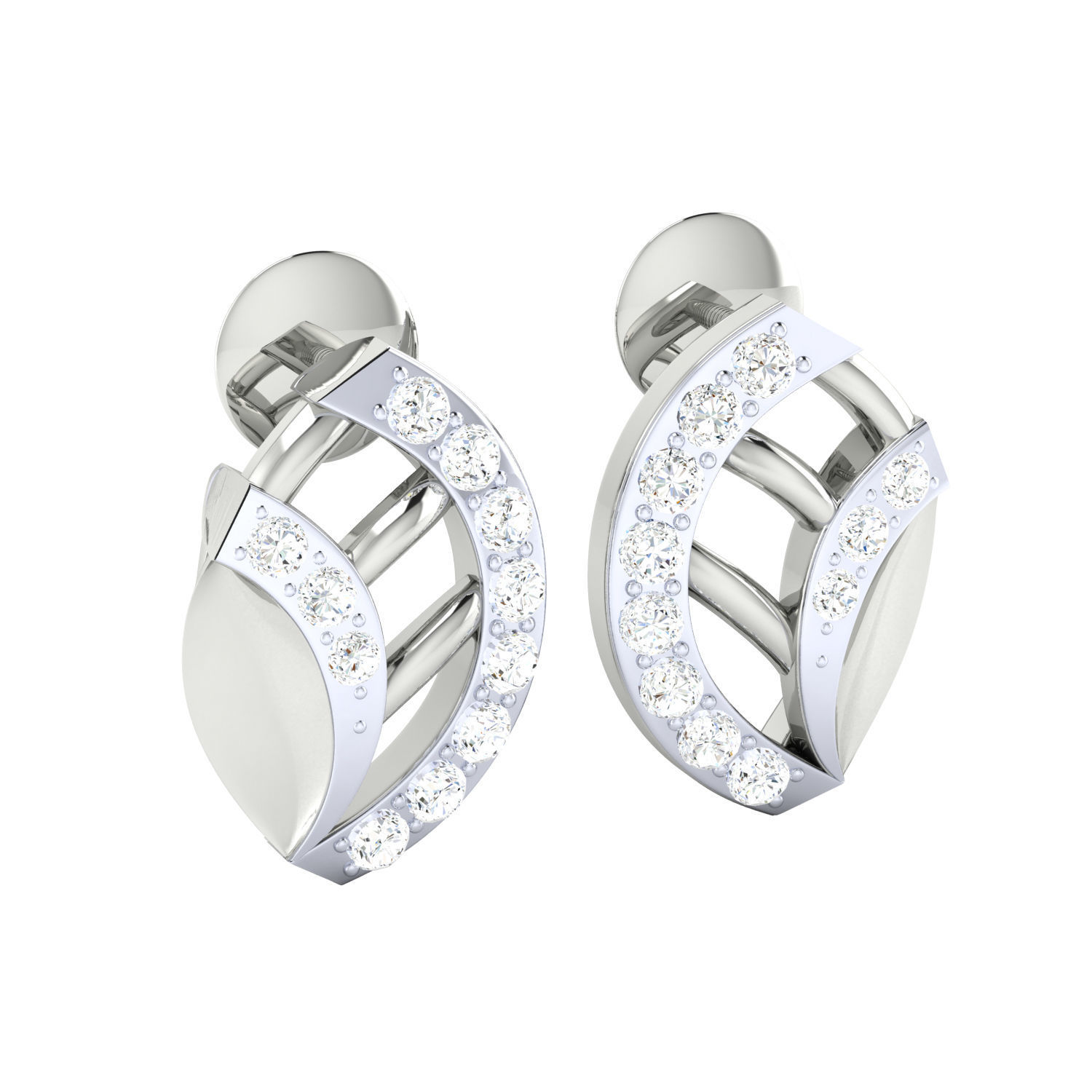 Women earrings 3dm render detail 3D print model 3D print model_3