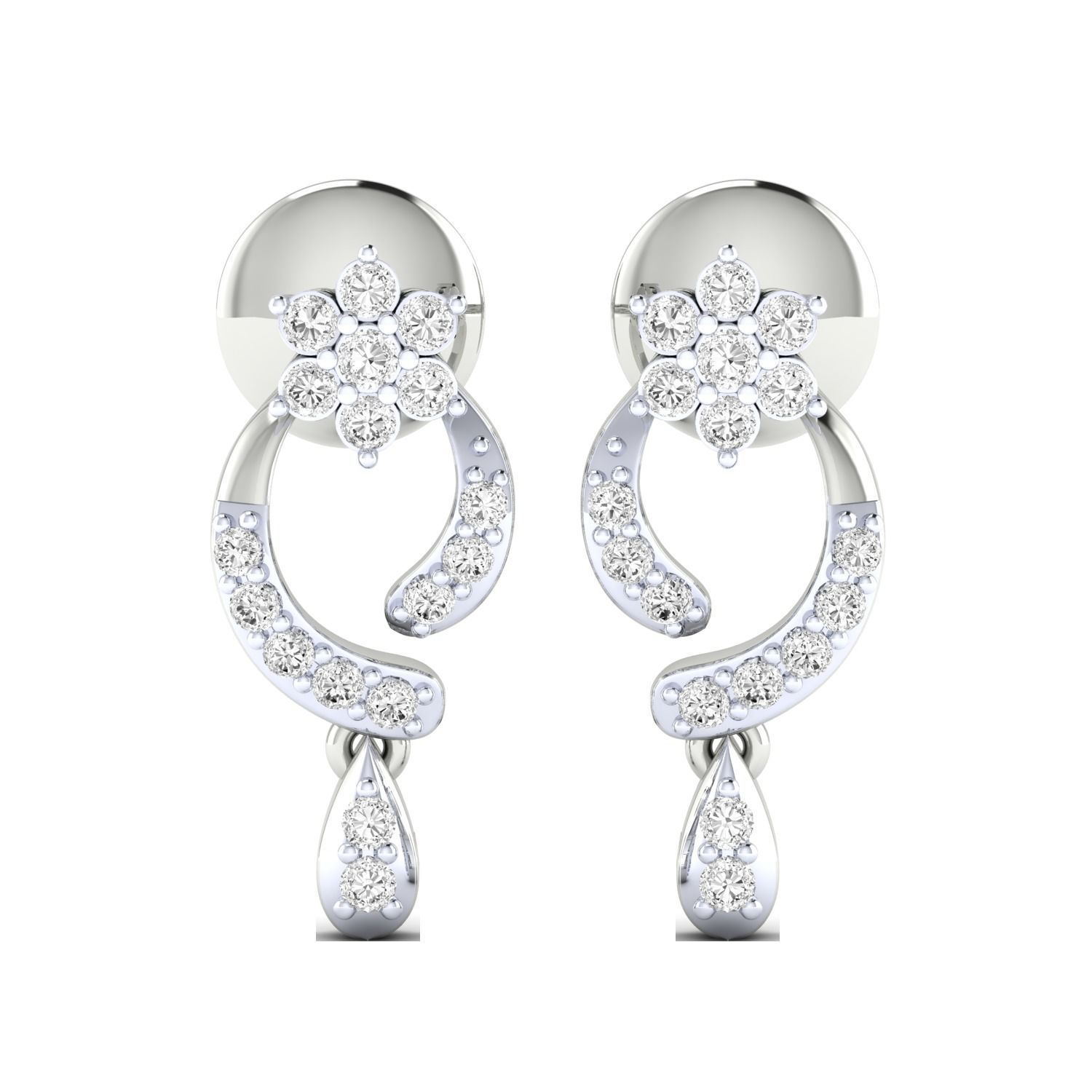 Women earrings 3dm render detail 3D print model 3D print model_18