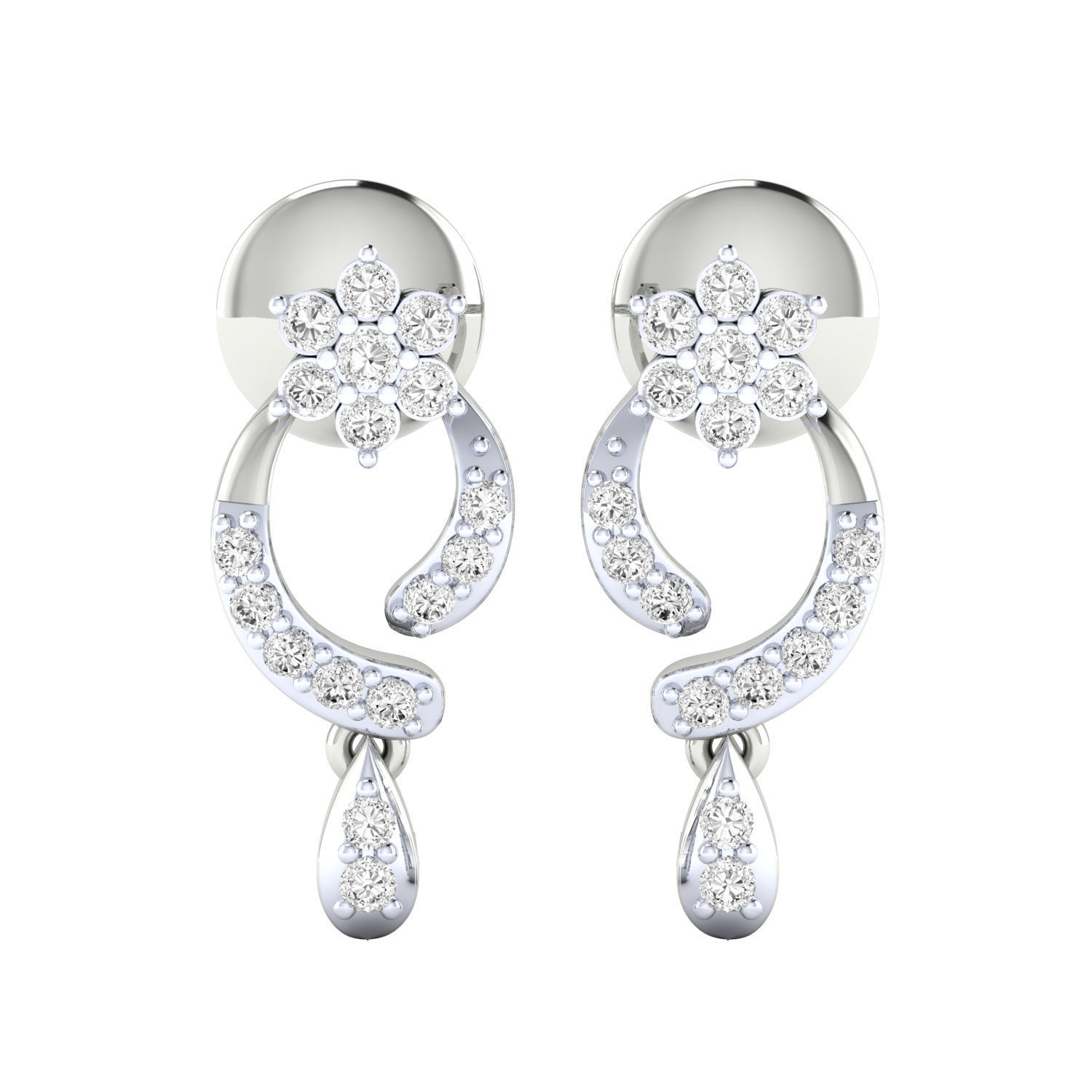 Women earrings 3dm render detail 3D print model 3D print model_17