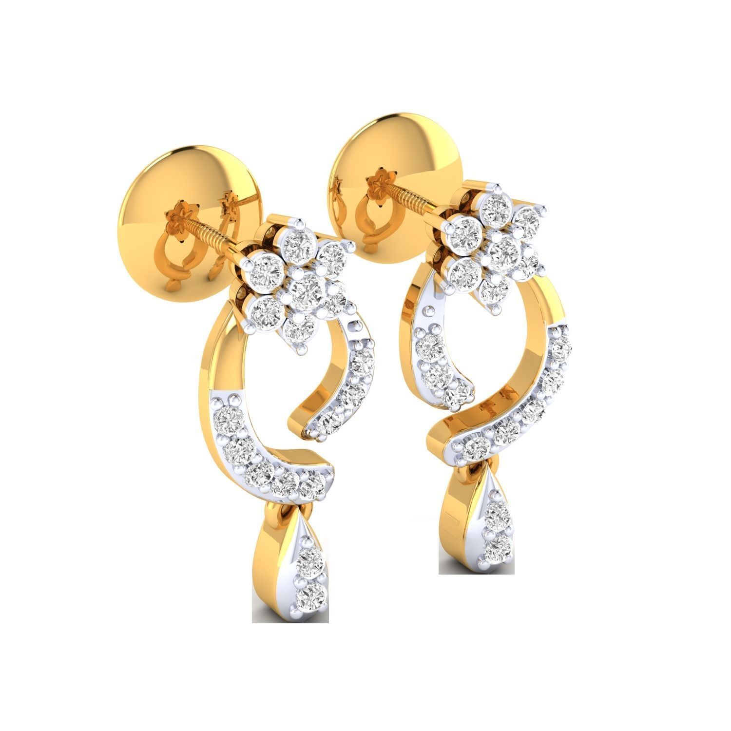Women earrings 3dm render detail 3D print model 3D print model_10