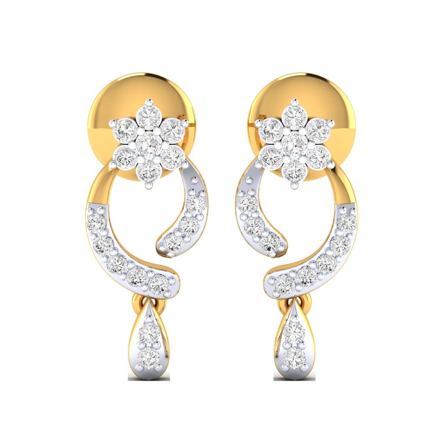 Women earrings 3dm render detail 3D print model 3D print model_2