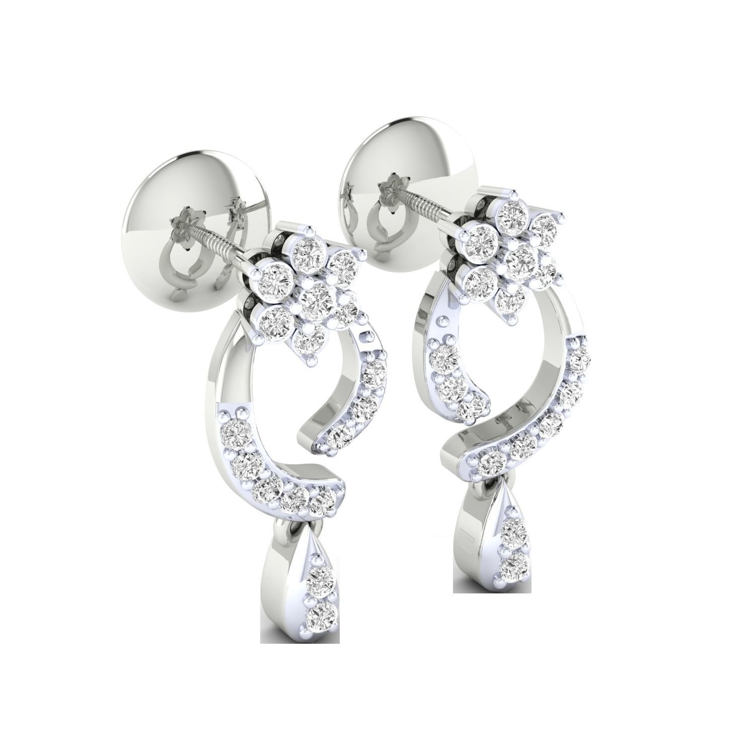 Women earrings 3dm render detail 3D print model 3D print model_7