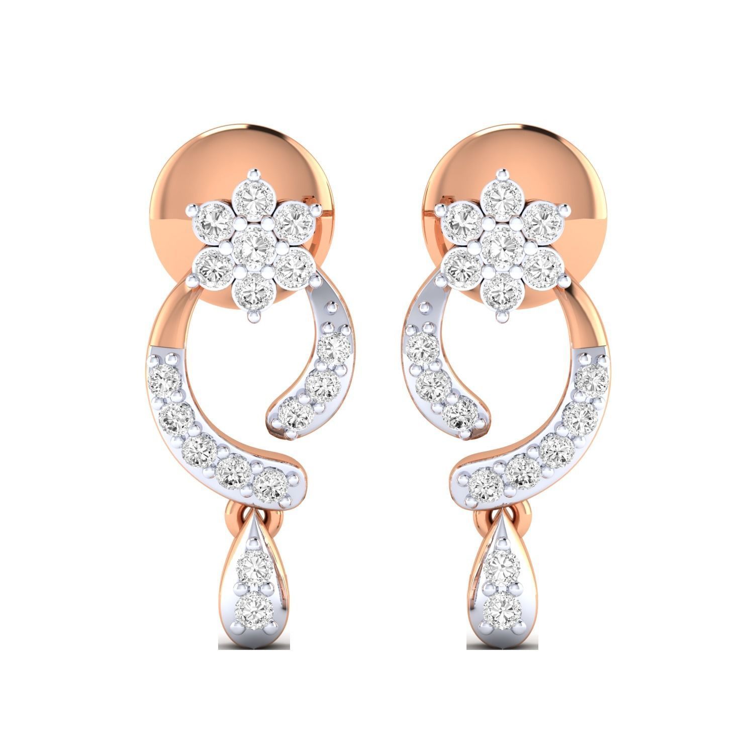 Women earrings 3dm render detail 3D print model 3D print model_8