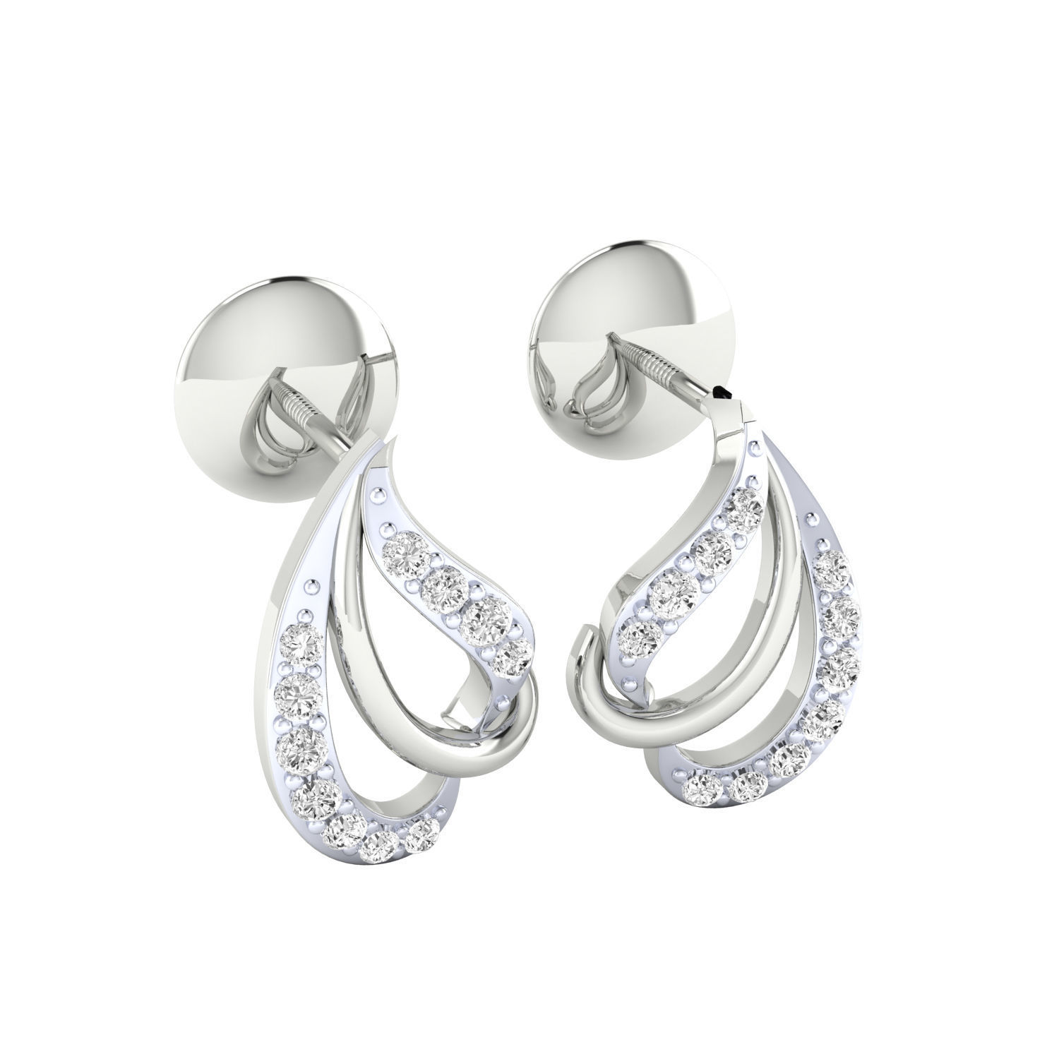 Women earrings 3dm render detail 3D print model 3D print model_8