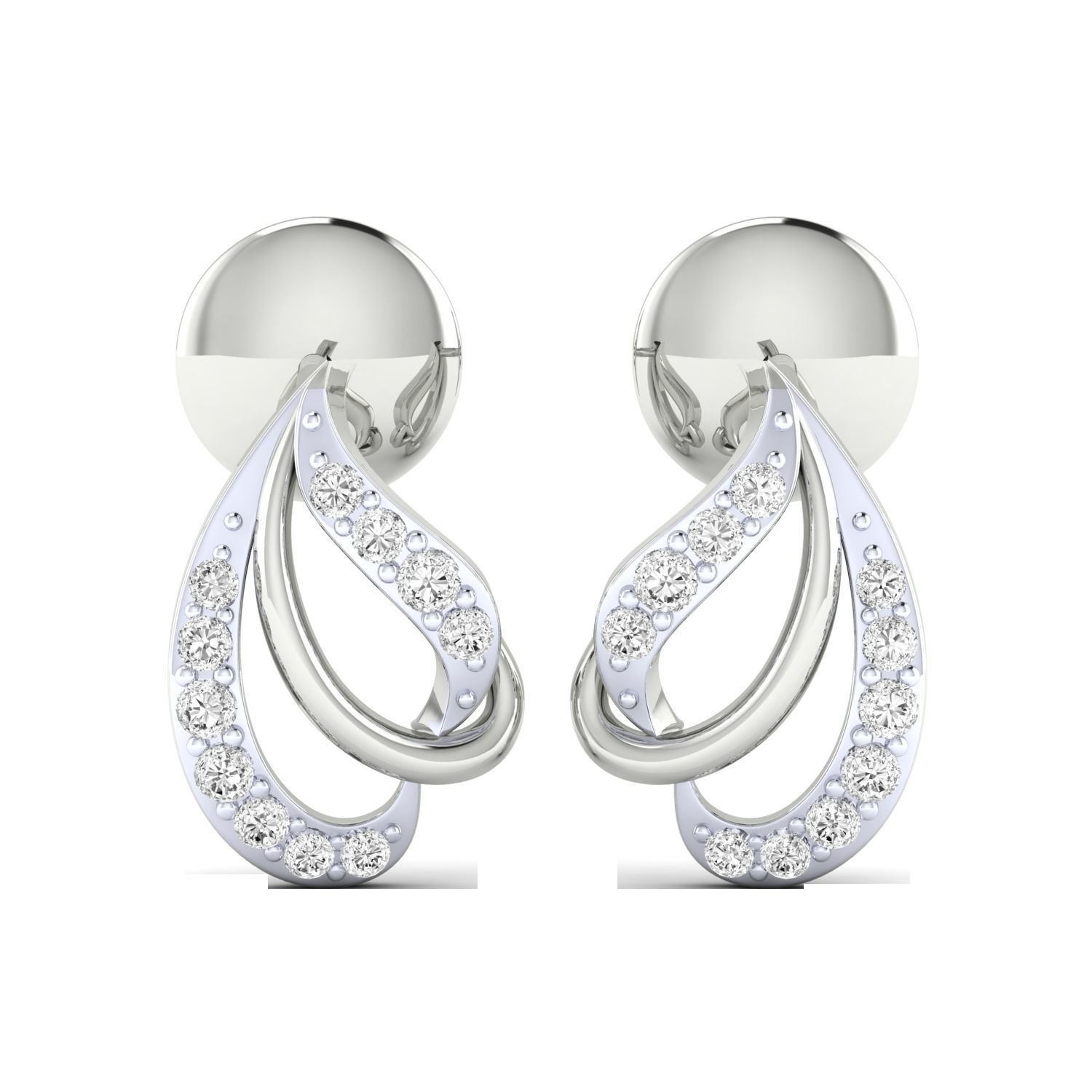 Women earrings 3dm render detail 3D print model 3D print model_3