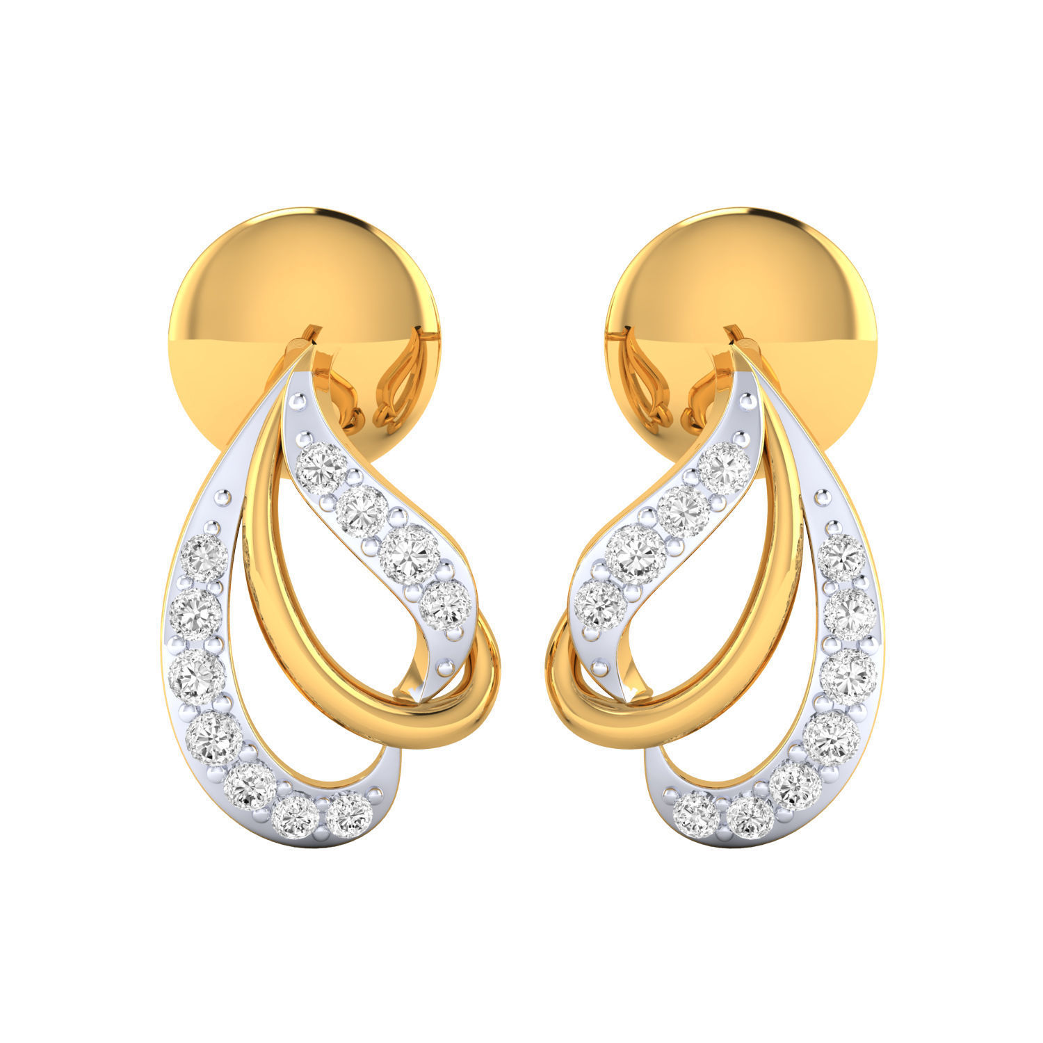 Women earrings 3dm render detail 3D print model 3D print model_5