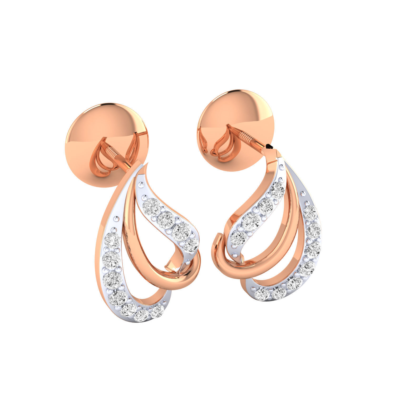 Women earrings 3dm render detail 3D print model 3D print model_7