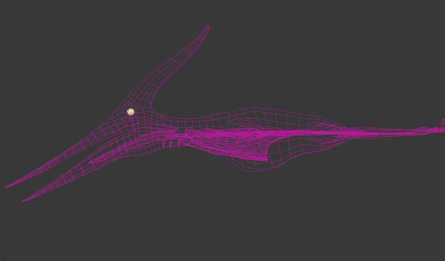 Pterodon dinosaur flying in sky 3D model_15