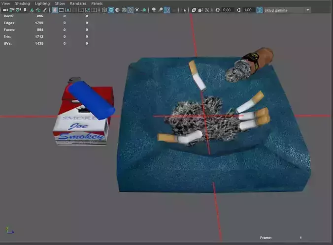 PBR Royalty Free Ashtray scene