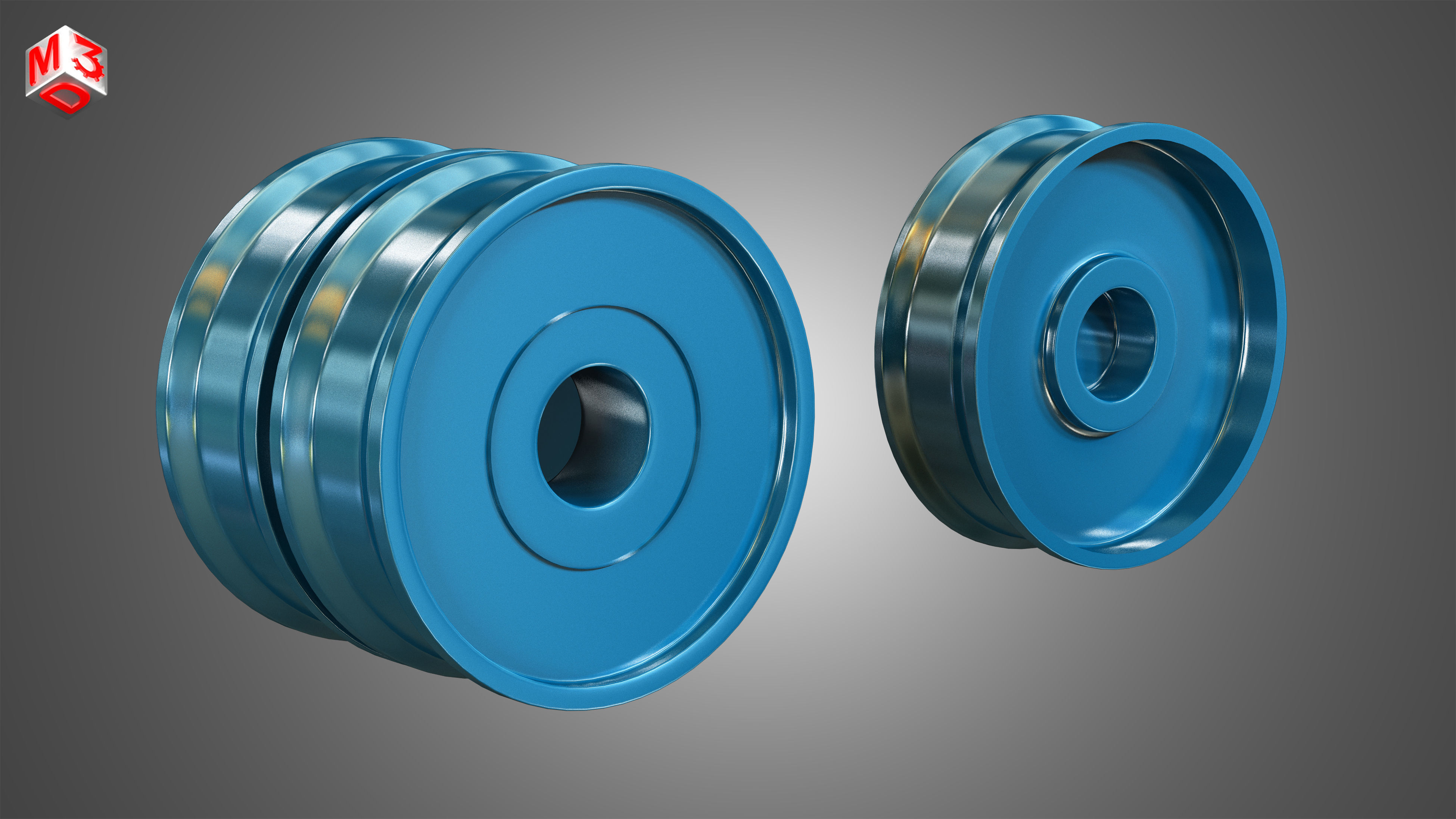 Special Heavy Duty Truck Tires and Wheels 3D model_4