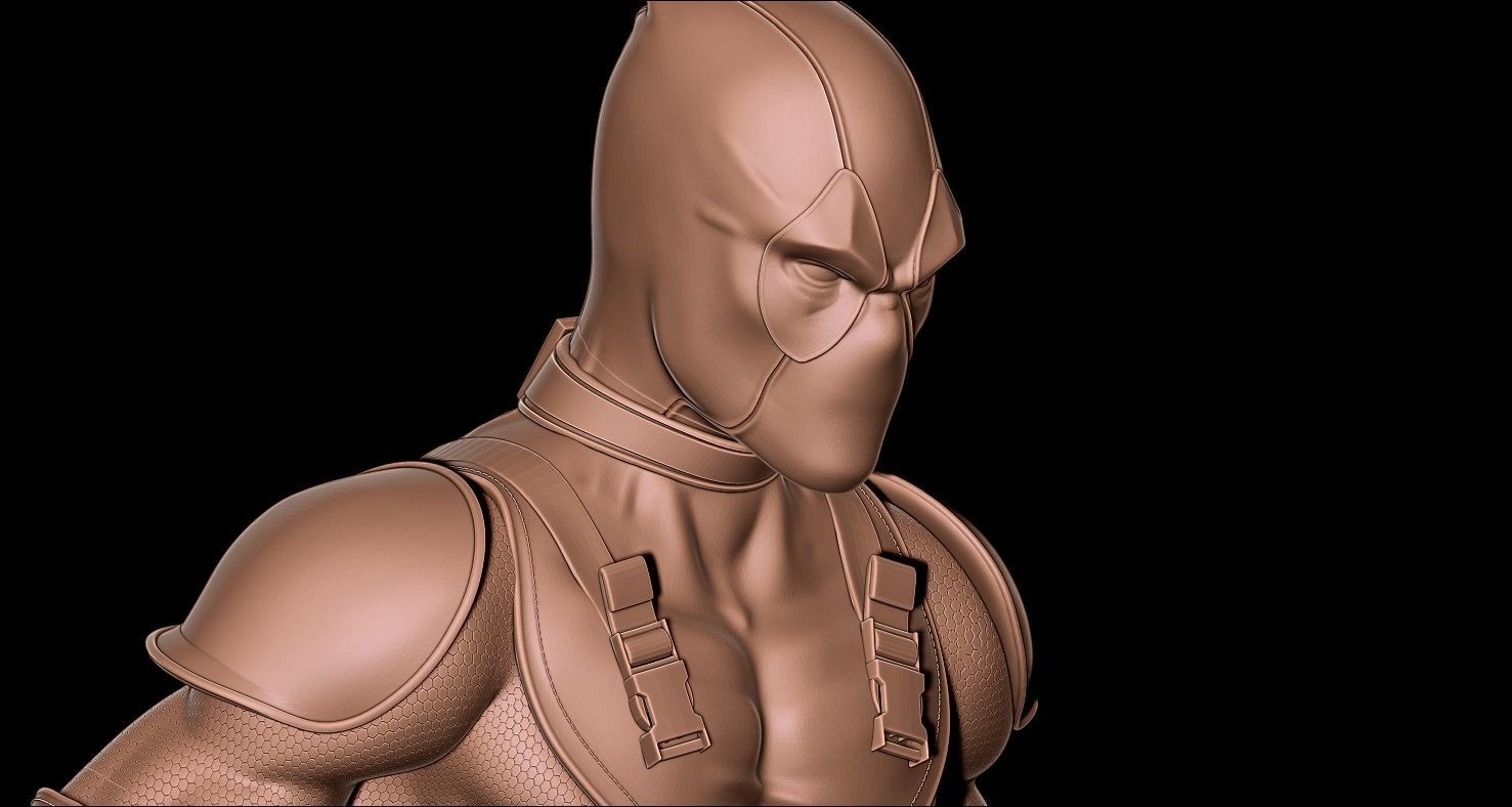 Fanart  Deadpool - Statue 3D print model_6