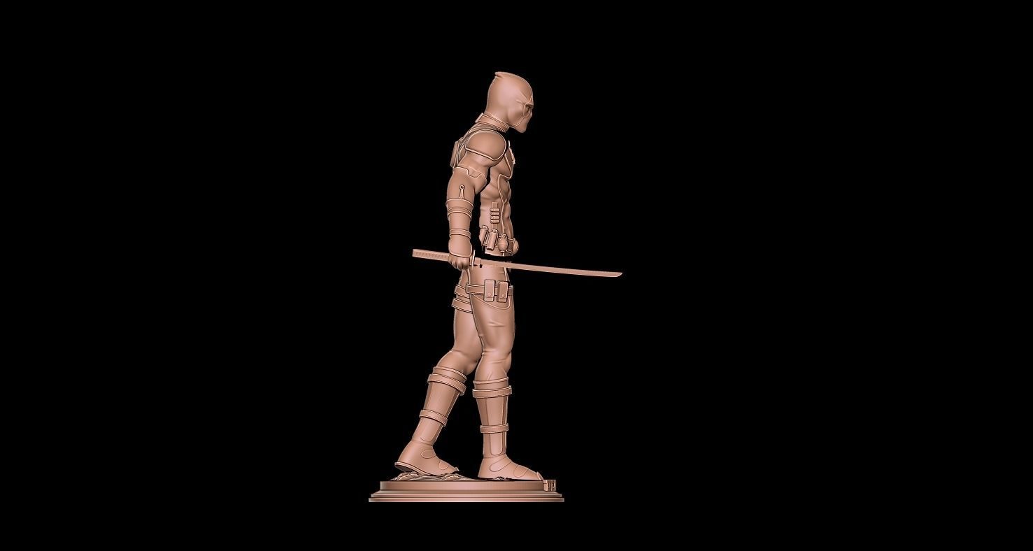Fanart  Deadpool - Statue 3D print model_2