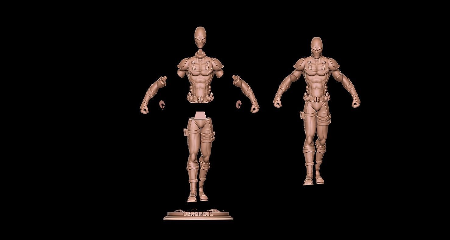 Fanart  Deadpool - Statue 3D print model_7