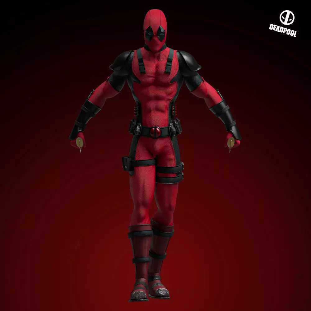 Fanart  Deadpool - Statue 3D print model_0