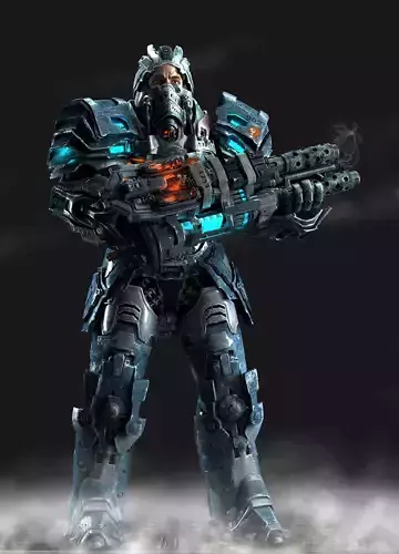 Scifi soldier 3D model Scifi soldier 3D model