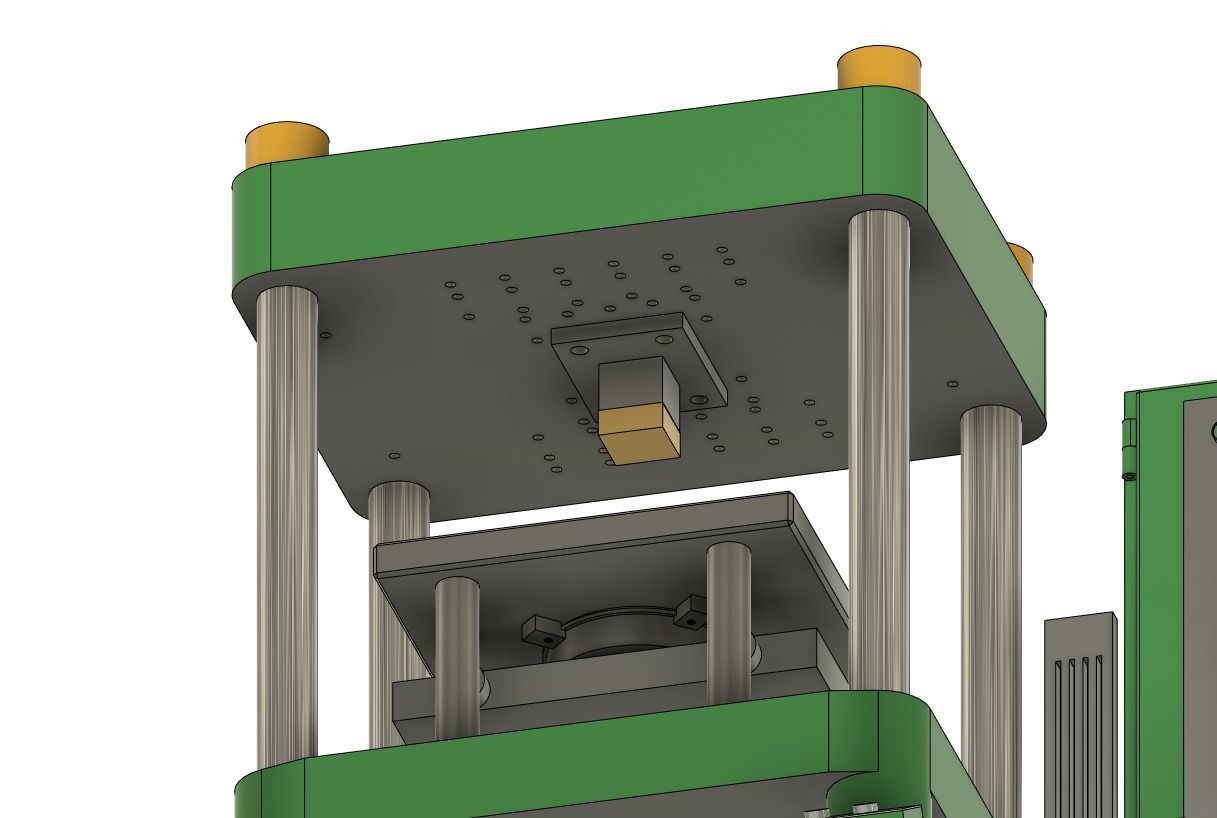 Laufer hydraulic moulding press Low-poly 3D model_3