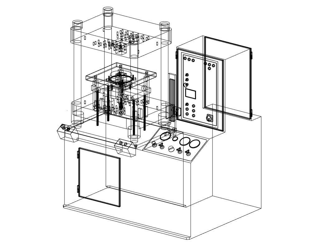 Laufer hydraulic moulding press Low-poly 3D model_15