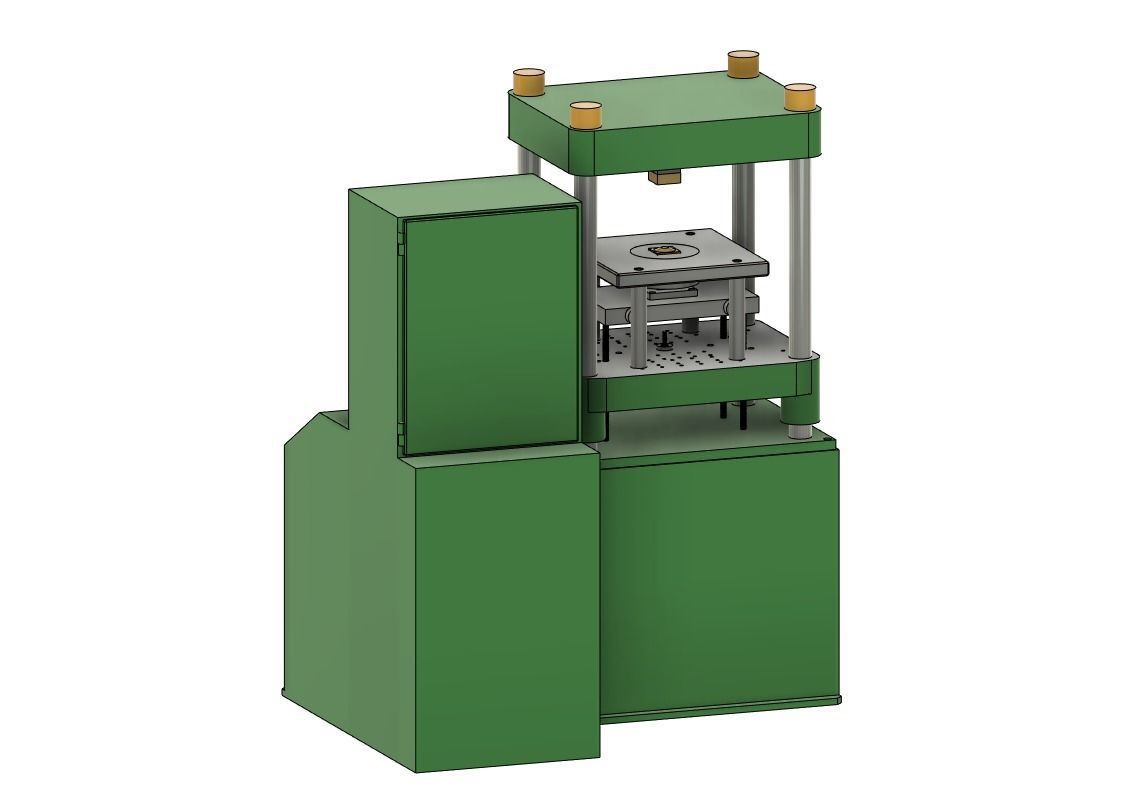 Laufer hydraulic moulding press Low-poly 3D model_5