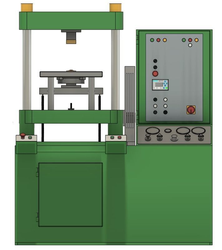 Laufer hydraulic moulding press Low-poly 3D model_8